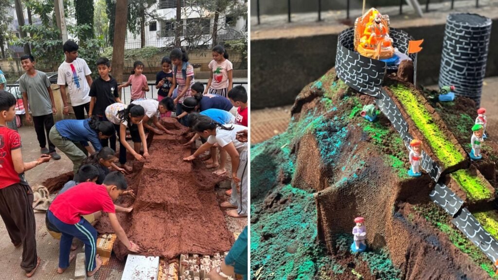 pune:-sanskriti-society-revives-maratha-legacy-through-fort-making-tradition-in-wakad