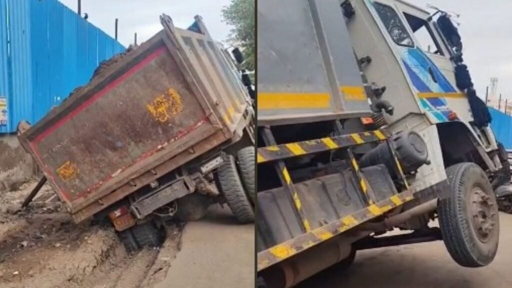 pune:-newly-laid-warje-road-collapses,-raising-fresh-questions-over-pmc’s-quality-control